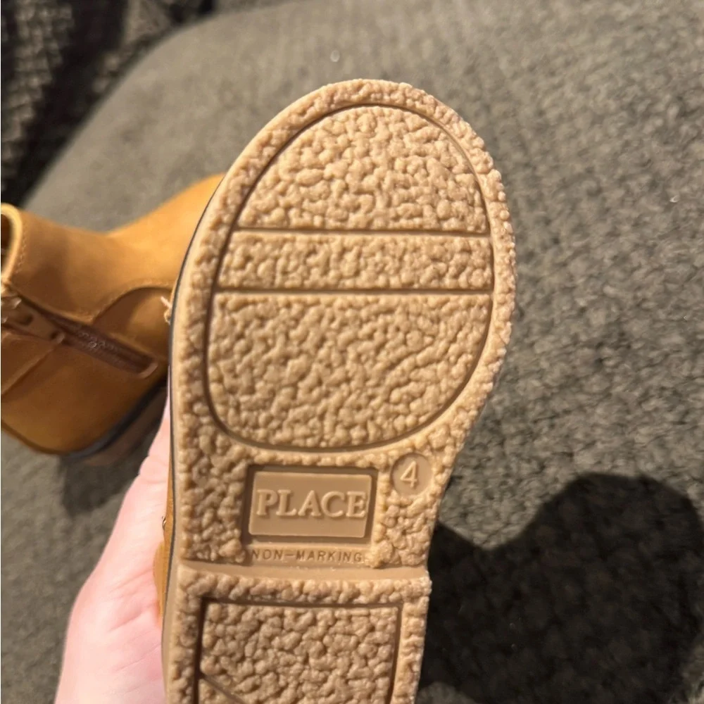 The Children's Place Tan Boots with Metallic Buckle